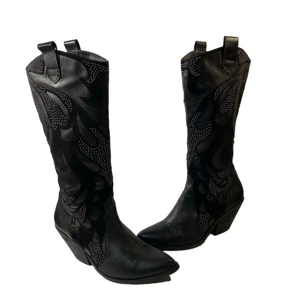 Carlos By Carlis Santana Axel Studded Western Boots 9.5 M $Retail $169 - Picture 2 of 11